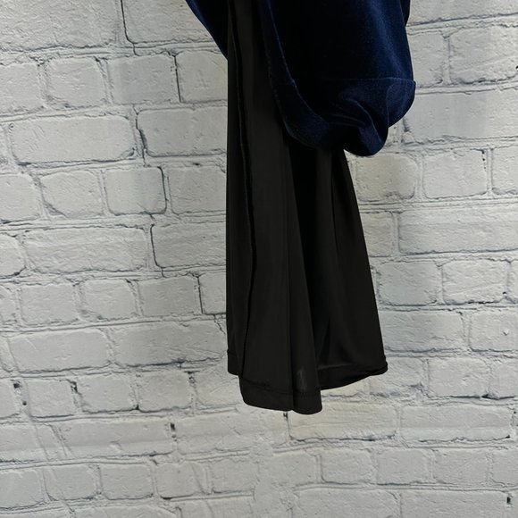 Necessary Objects Women's Velvet V-Neck Slip Dress, Size Small, Sapphire Blue - Picture 7 of 9